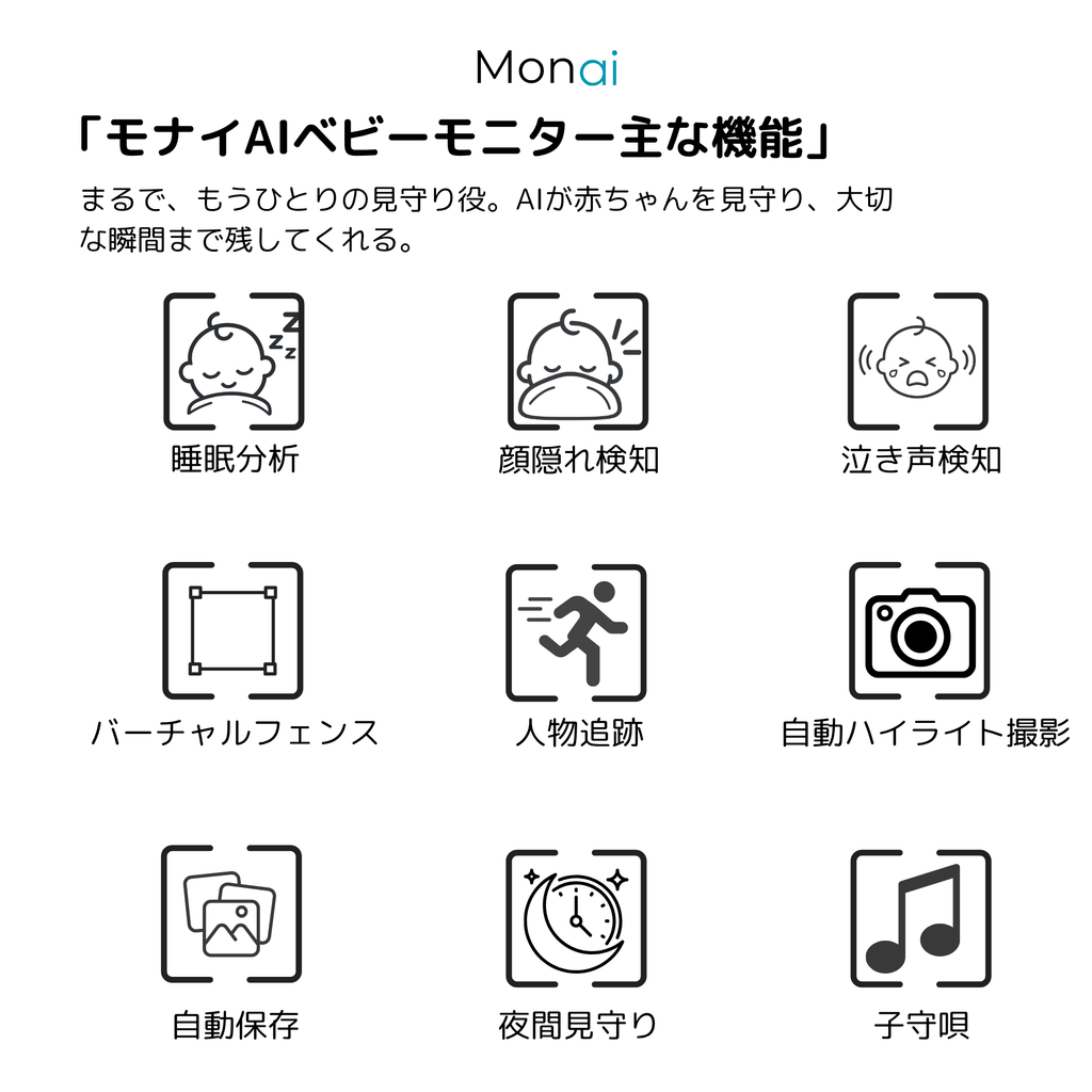 MONAI モナイ AIベビーモニター｜AI見守りカメラ